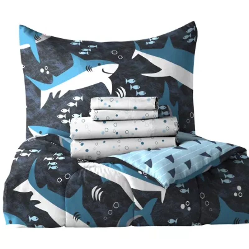 Dream Factory Sharks 5-pc. Complete Bedding Set with Sheets