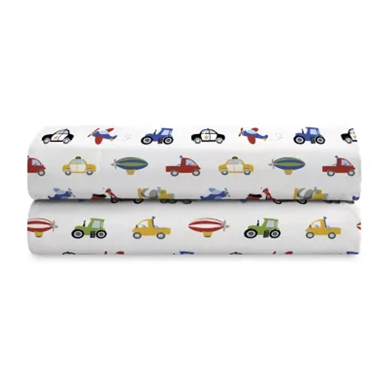 Dream Factory Trains Trucks Sheet Set
