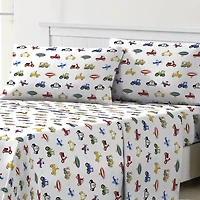 Dream Factory Trains Trucks Sheet Set