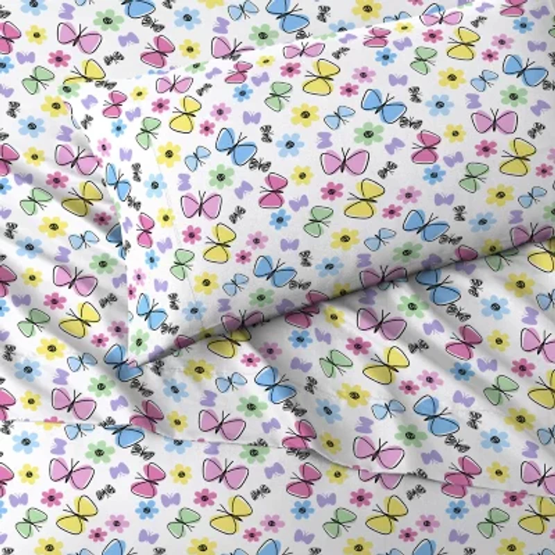 Dream Factory Sweet Butterfly Sheet Set