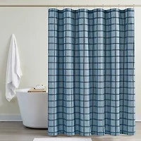 Cannon Luka Grid Shower Curtain