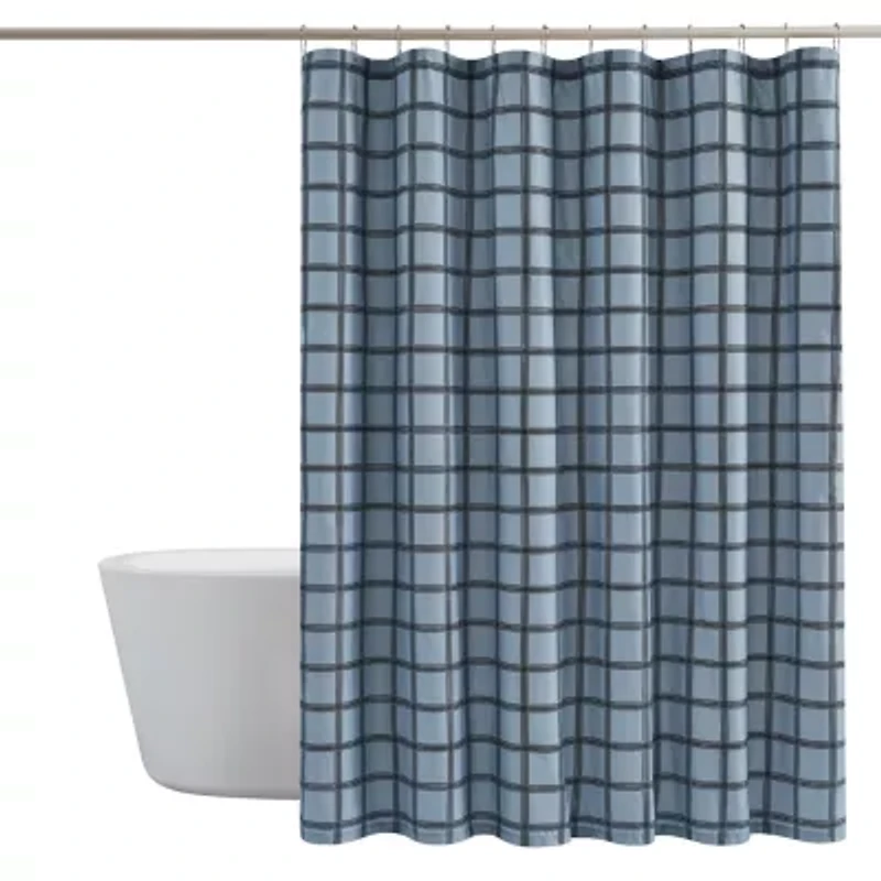 Cannon Luka Grid Shower Curtain