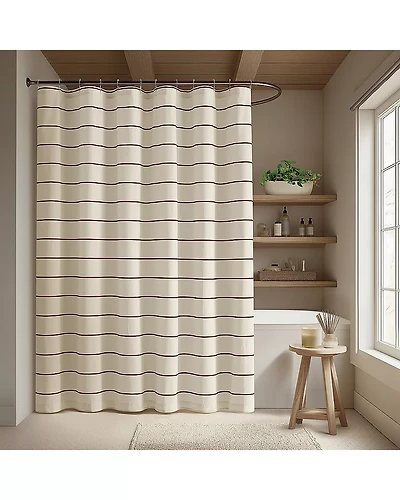 Brooklyn Loom Hayward Stripe Shower Curtain