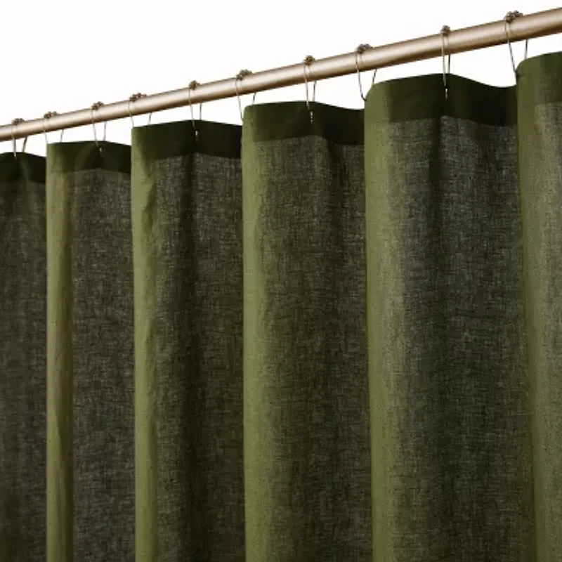 Brooklyn Loom Flax Linen Shower Curtain