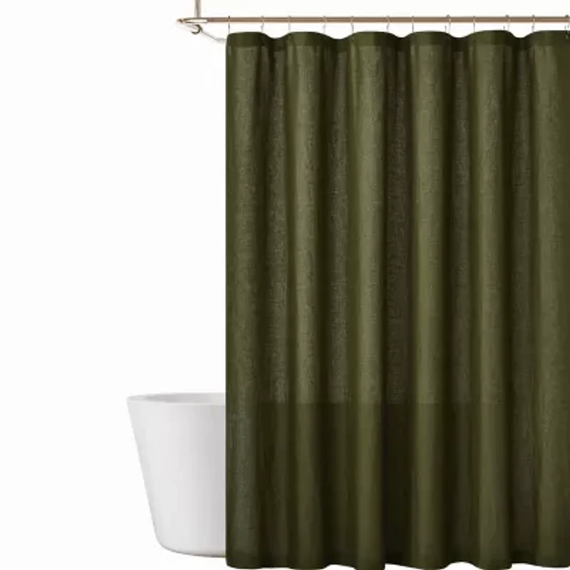 Brooklyn Loom Flax Linen Shower Curtain