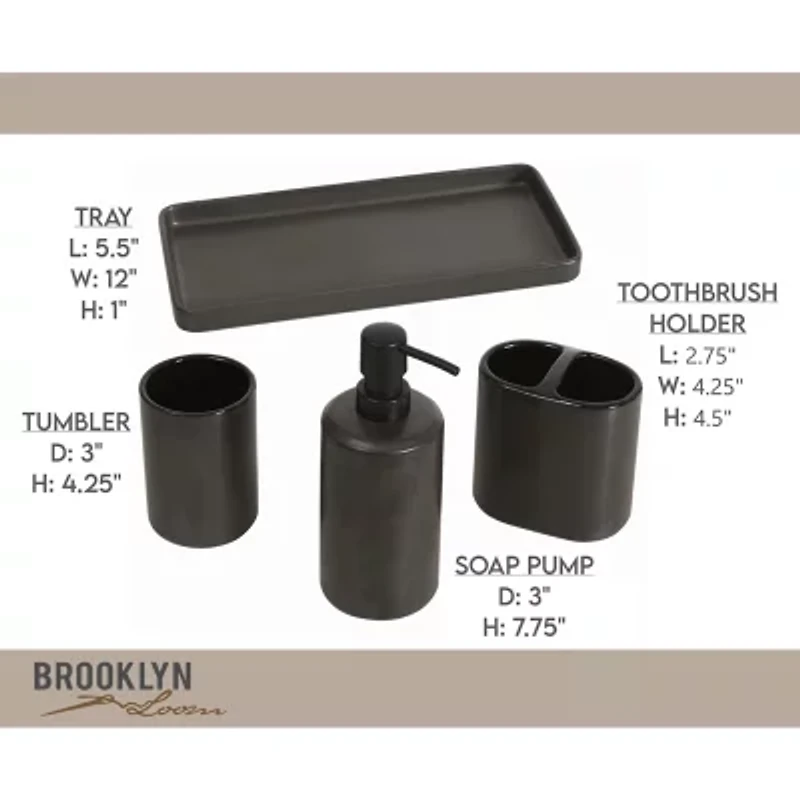 Brooklyn Loom Eli Bronze 4-pc. Bath Accessory Sets