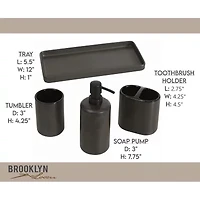 Brooklyn Loom Eli Bronze 4-pc. Bath Accessory Sets
