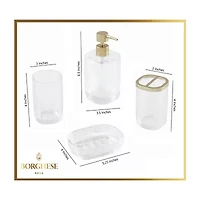 BORGHESE ROMA Amalfi Glass 4-pc. Bath Accessory Sets