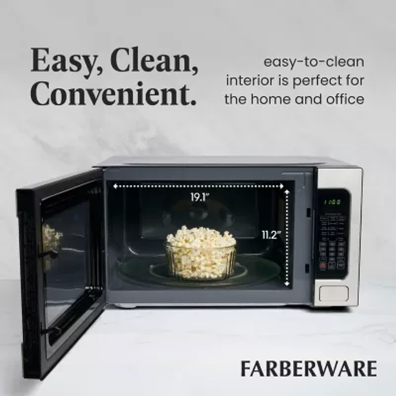 Farberware Professional FMO22ABTBKA 2.2 Cu. Ft 1200-Watt Microwave Oven with Smart Sensor Cooking