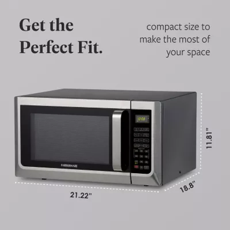 Farberware FMG13SS 1.3 Microwave Oven w LED Light/SENSOR 1100 Watts