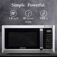 Farberware FMG13SS 1.3 Microwave Oven w LED Light/SENSOR 1100 Watts