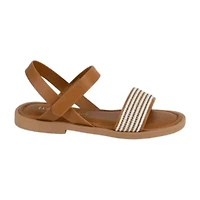 Italian Girls Pomeline Little & Big Kid Adjustable Strap Flat Sandals