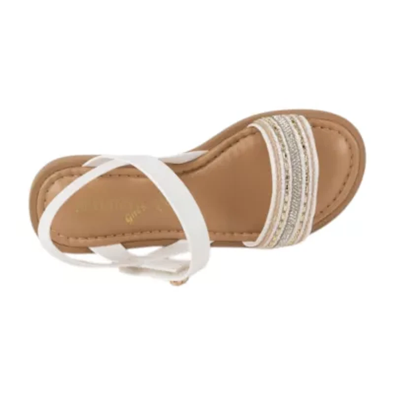 Italian Girls Lucine Little & Big Kid Adjustable Strap Flat Sandals