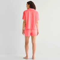 Sleep Chic Womens Short Sleeve Pajama Sets