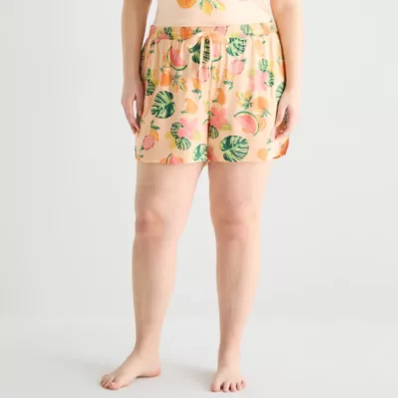 Sleep Chic Womens Plus Pajama Shorts