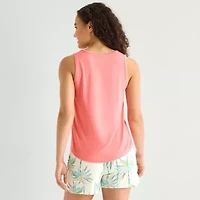 Sleep Chic Womens Scoop Neck Sleeveless Pajama Top