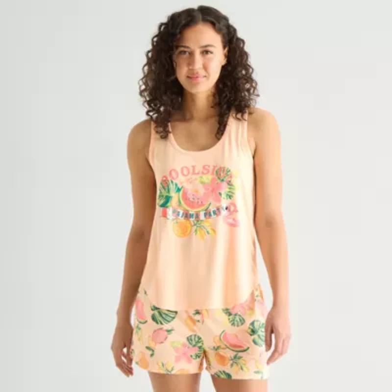 Sleep Chic Womens Scoop Neck Sleeveless Pajama Top