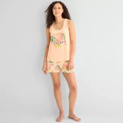 Sleep Chic Womens Scoop Neck Sleeveless Pajama Top