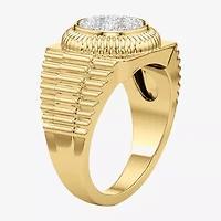G-H / Si2) Mens / CT. T.W. Lab Grown White Diamond 14K Gold Over Silver Fashion Ring
