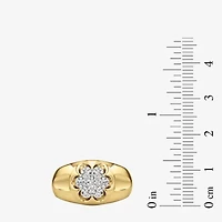 G-H / Si2) Mens CT. T.W. Lab Grown White Diamond 14K Gold Over Silver Fashion Ring