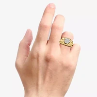 G-H / Si2) Mens CT. T.W. Lab Grown White Diamond 14K Gold Over Silver Fashion Ring