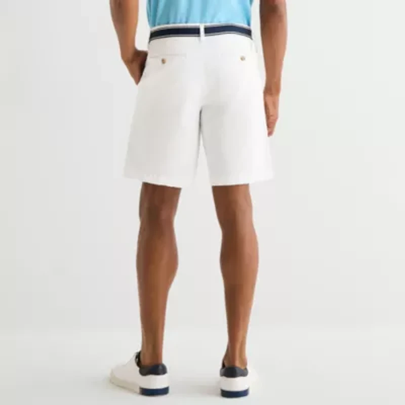 U.S. Polo Assn. Belted Flat Front Mens 9" Stretch Fabric Chino Short