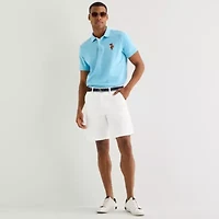 U.S. Polo Assn. Belted Flat Front Mens 9" Stretch Fabric Chino Short