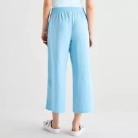 Hurley Womens Juniors Wide Leg Mid Rise Pull-On Pant
