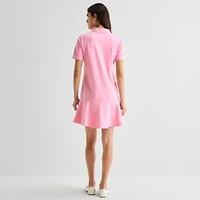 St. John's Bay Womens Short Sleeve Drop Waist Dress