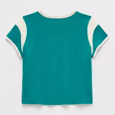 Thereabouts Little & Big Kid Girls Crew Neck Short Sleeve Regular Fit Graphic T-Shirt