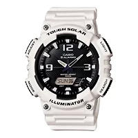 Casio Mens White Strap Watch Aqs810wc-7avcf