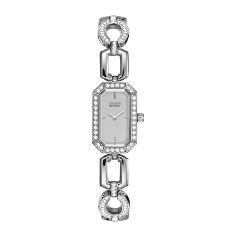 Citizen® Eco-Drive® Womens Crystal-Accent Bracelet Watch EG2760-56A