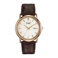 Citizen Corso Mens Brown Leather Strap Watch Bm7193-07b