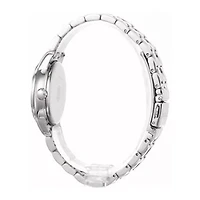 Citizen® Eco-Drive® Womens Silver-Tone Black Mother-of-Pearl Multifunction Watch FD1030-56Y