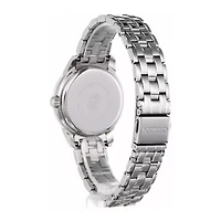 Citizen® Eco-Drive® Womens Silver-Tone Black Mother-of-Pearl Multifunction Watch FD1030-56Y