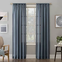 No 918 Amalfi Rod Pocket Sheer Single Curtain Panel