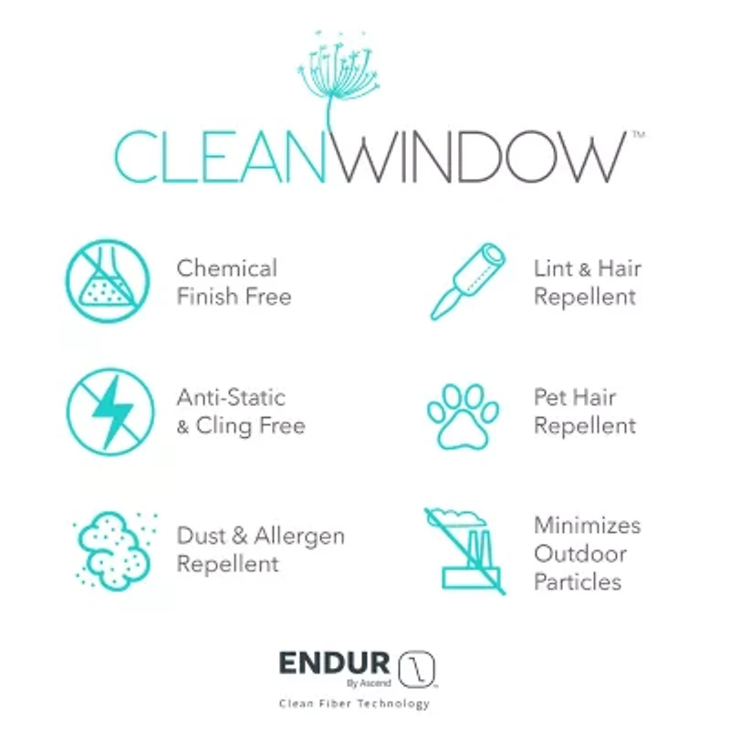 Clean Window Solid Anti-Dust Rod Pocket Sheer Single Curtain Panel