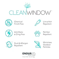 Clean Window Solid Anti-Dust Rod Pocket Sheer Single Curtain Panel