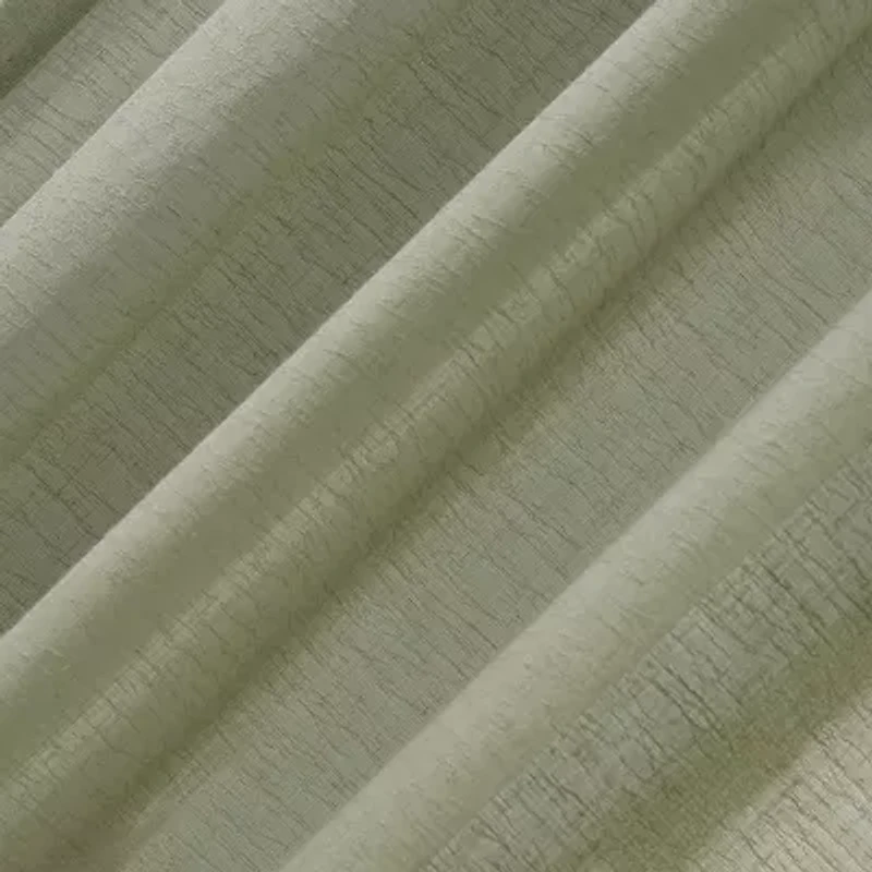 Clean Window Solid Anti-Dust Rod Pocket Sheer Single Curtain Panel