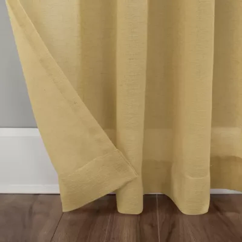 Clean Window Solid Anti-Dust Rod Pocket Sheer Single Curtain Panel