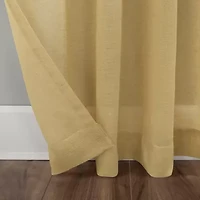 Clean Window Solid Anti-Dust Rod Pocket Sheer Single Curtain Panel