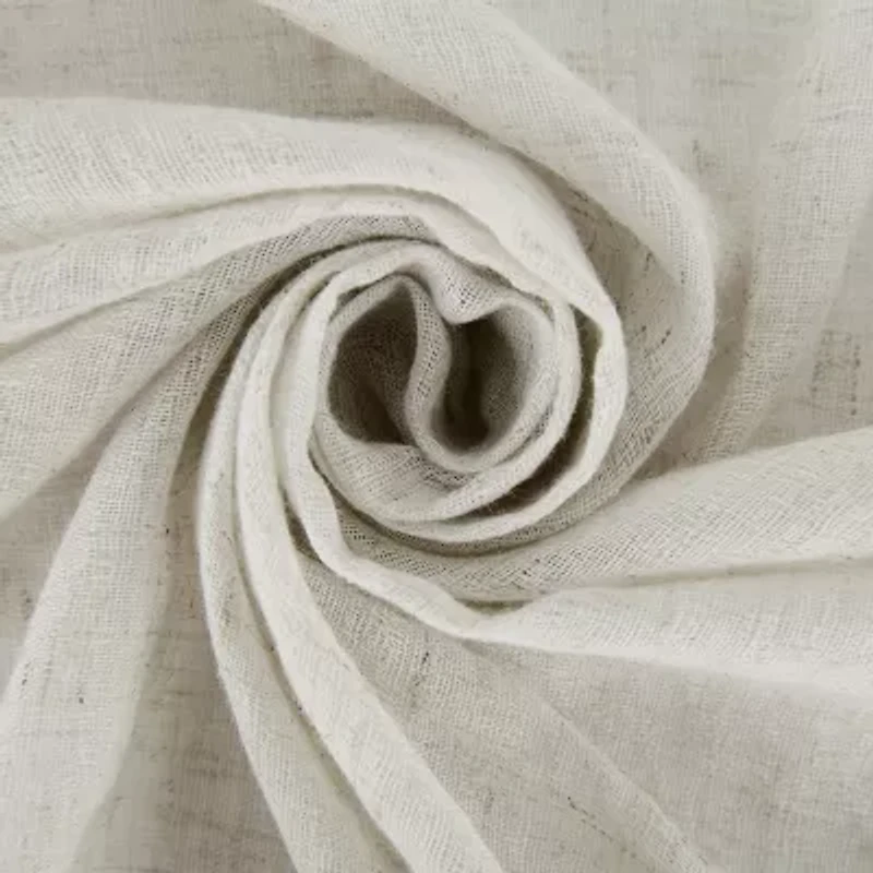 Clean Window Solid Anti-Dust Rod Pocket Sheer Single Curtain Panel