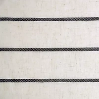 Clean Window Twill Stripe Anti-Dust Rod Pocket Sheer Single Curtain Panel