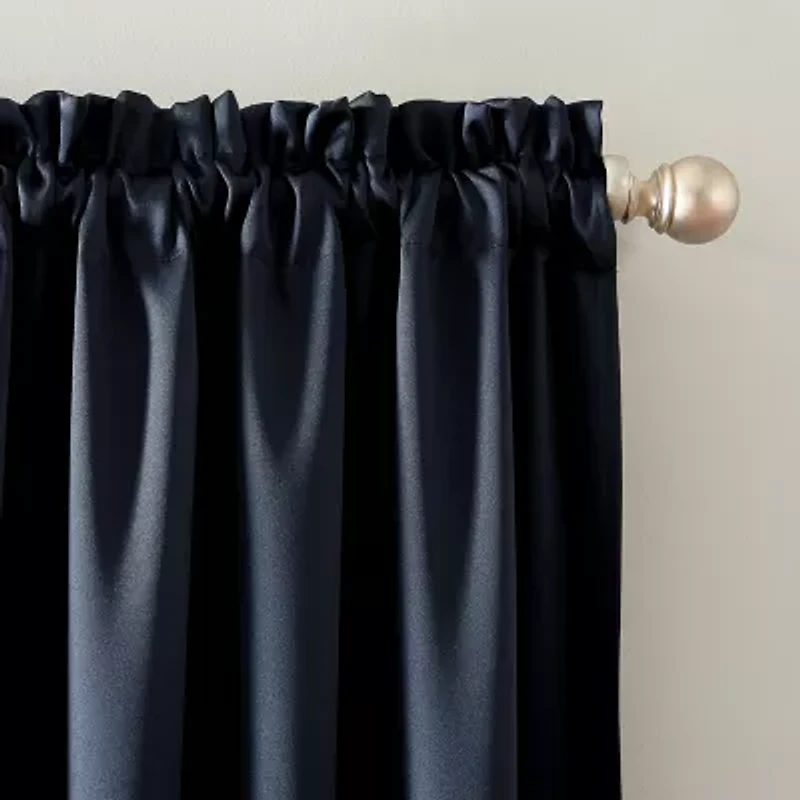 Sun Zero Oslo Rod Pocket Energy Saving 100% Blackout Single Curtain Panel