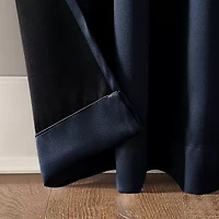 Sun Zero Oslo Rod Pocket Energy Saving 100% Blackout Single Curtain Panel