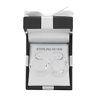 Deal Zone Womens Sterling Silver 27.6mm Hoop Earrings