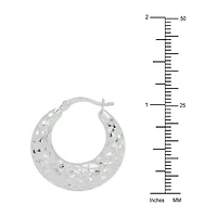 Deal Zone Womens Sterling Silver 27.6mm Hoop Earrings