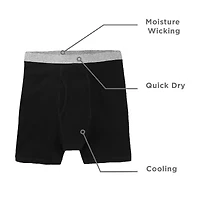 Stafford Dry + Cool Mens Big and Tall 4 Pack Boxer Briefs 302869
