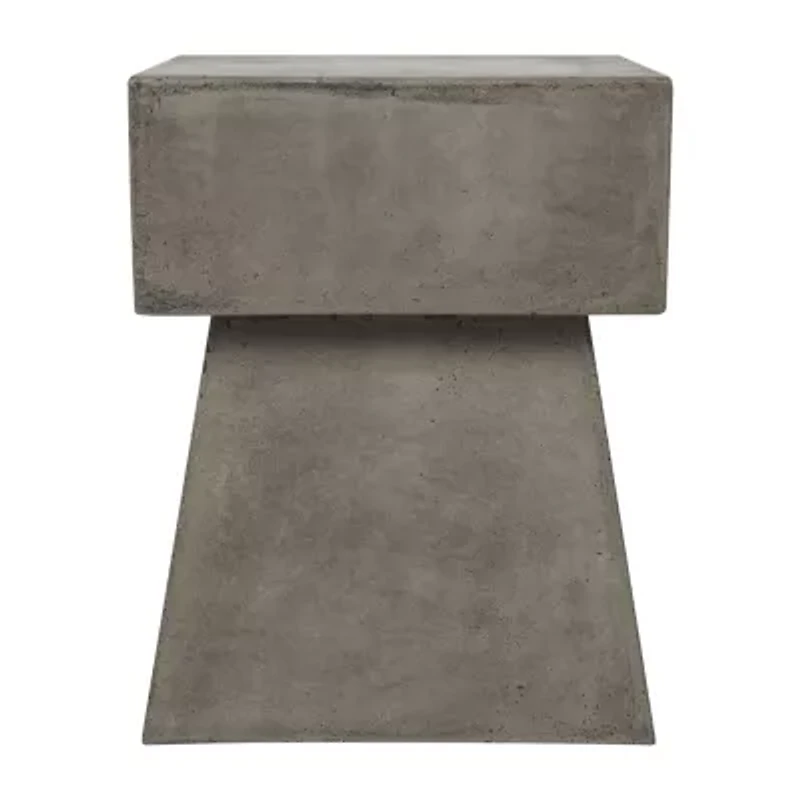 Zen Patio Collection Concrete Side Table