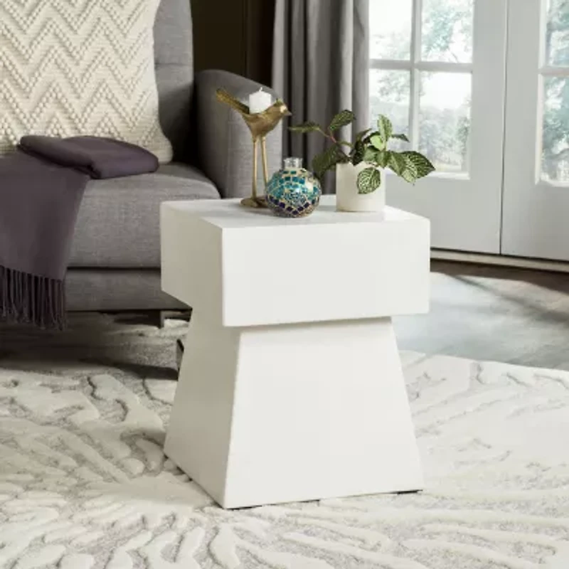 Safavieh Zen Patio Collection Concrete Side Table